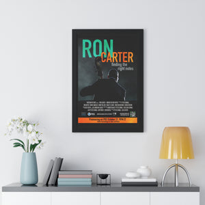 Framed PBS Documentary Film Poster:  Ron Carter Finding the Right Notes