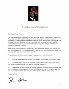 Ron Carter Bass Lines 9 Transcriptions Every Bass Player Should Study part of the Ron Carter Library
