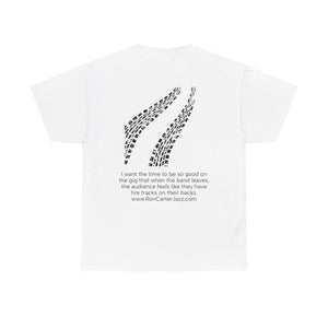 Tire Tracks Tee Quote on Back