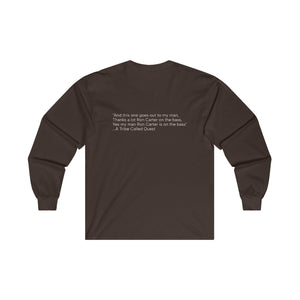 Ron Carter Jazz Hip Hop Shout-Out Long Sleeve Shirt Quote on Back