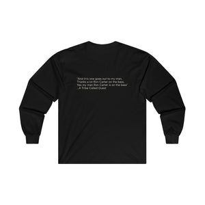 Ron Carter Jazz Hip Hop Shout-Out Long Sleeve Shirt Quote on Back