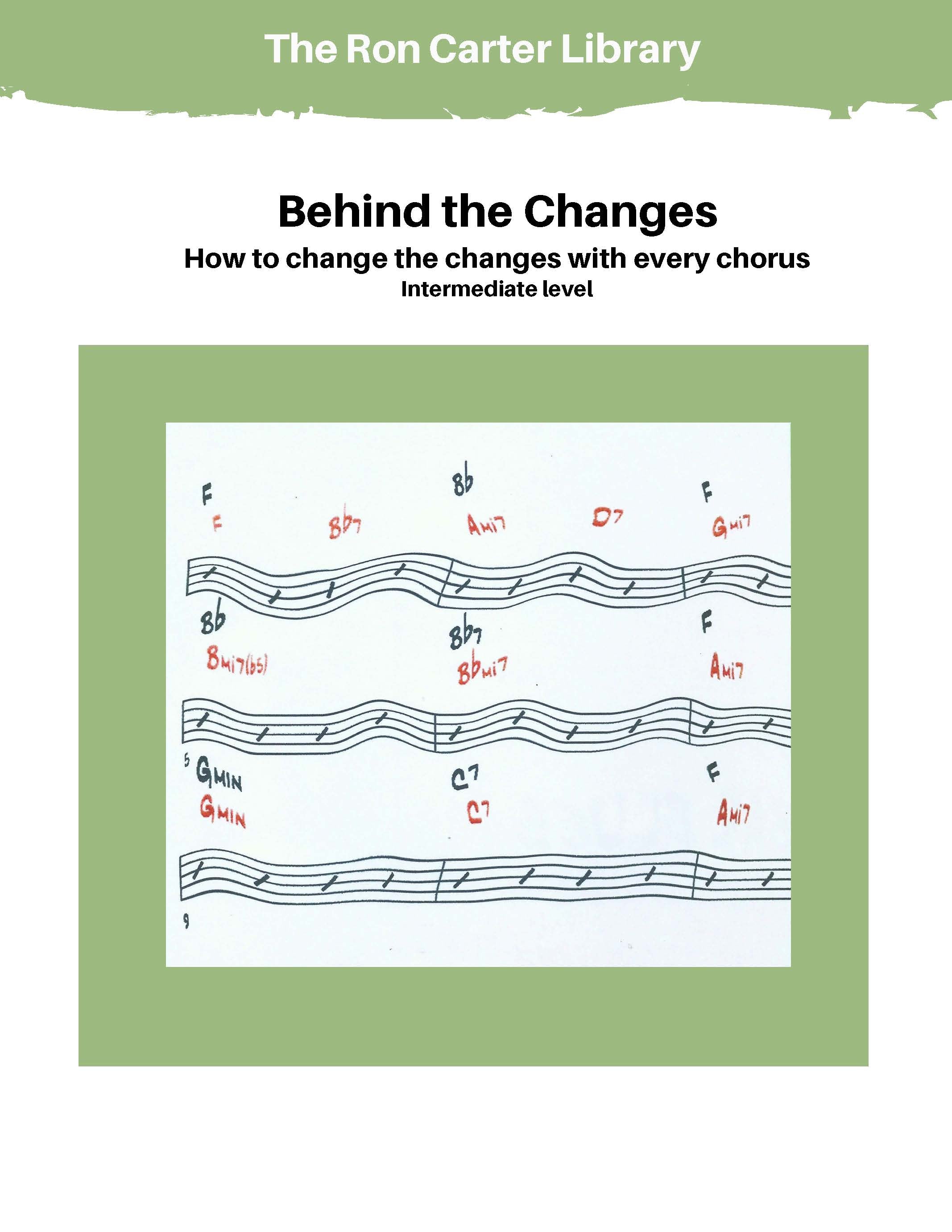 Behind the Changes - How to Change the Changes with Every Chorus – Ron  Carter Books